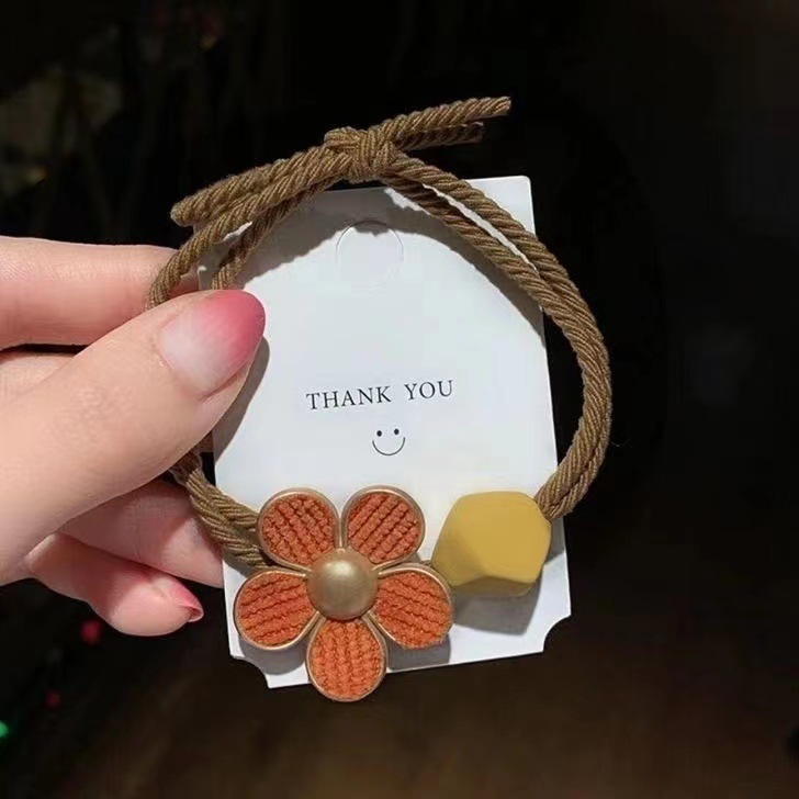 Elástico joyas de cabello de moda con frijoles frescos M anillo de cereza cuerda de cabello al por mayor de la banda de goma cabeza de 100 bolas de cabello rojo una variedad de alta elástica