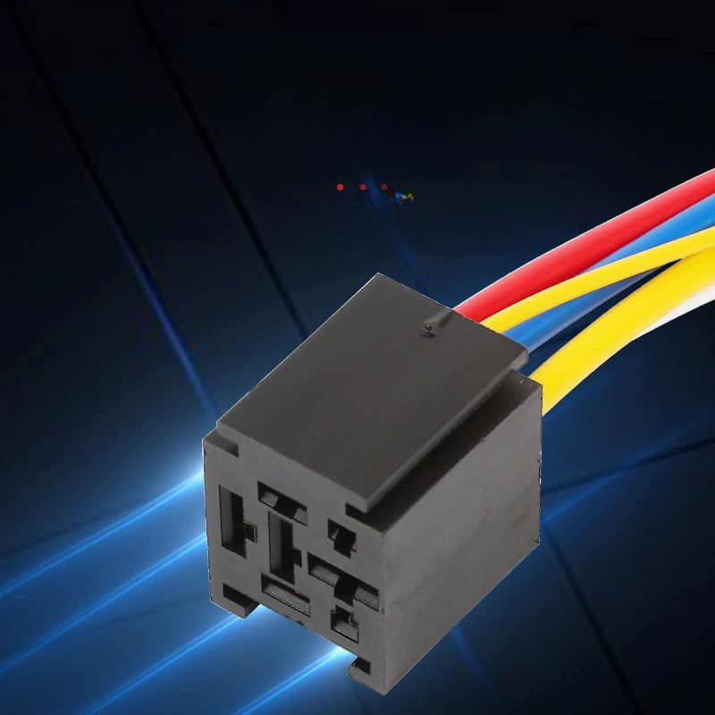 Питание розеточно-реле для автомобиля 40A, электропитание 80A12V24V, 4-футовая линия ремня, 5‑контактная гнездо база