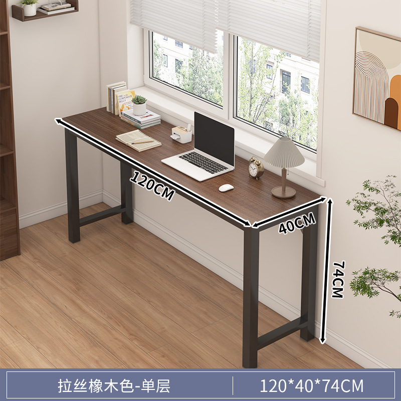 Mesa larga simple y estrecha para el hogar, escritorio de dormitorio, escritorio de estudio, escritorio de escritorio de escritorio simple