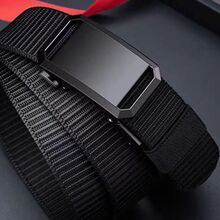 新款男士尼龙帆布腰带户外防刮耐磨百搭自动扣腰带成人裤腰带