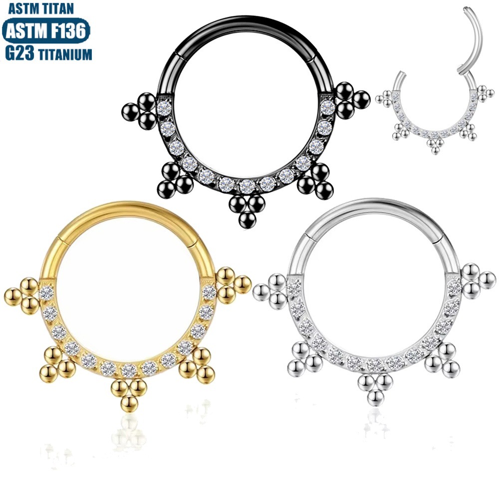 Pointed labret stud close-up product detail