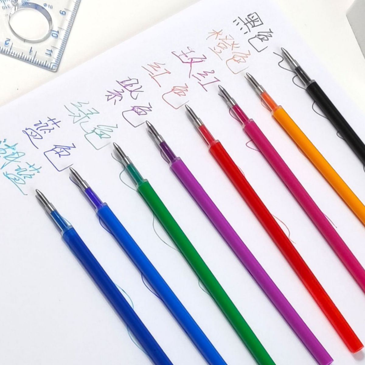 Manufacturers new erasable pen color refills erasable replaceable gel pen student color core stationery wholesale
