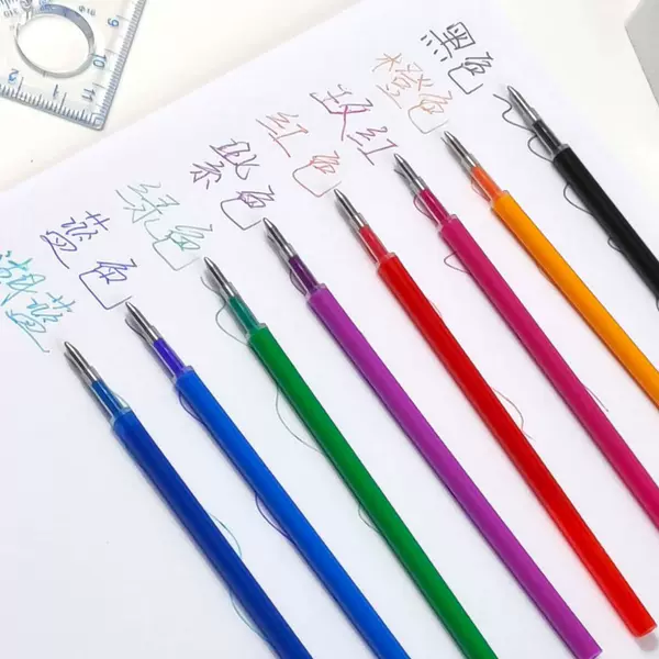 Manufacturers new erasable pen color refills erasable replaceable gel pen student color core stationery wholesale