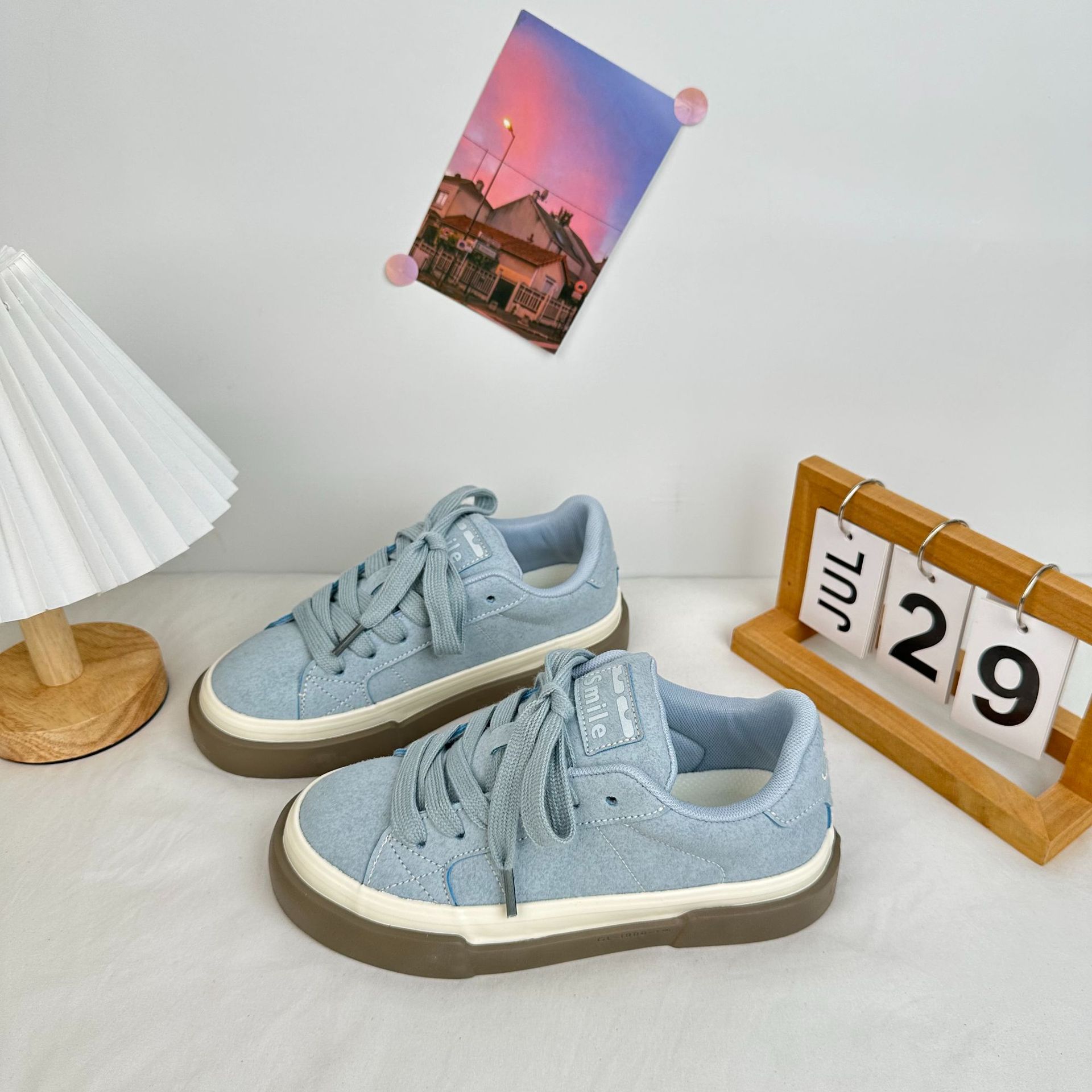2024 yuanbo otoño nuevo estilo de zapatos de skate de entrenamiento de estilo coreano zapatos de lona de moda de mujer transmisión en vivo zapatos de mujer image 3