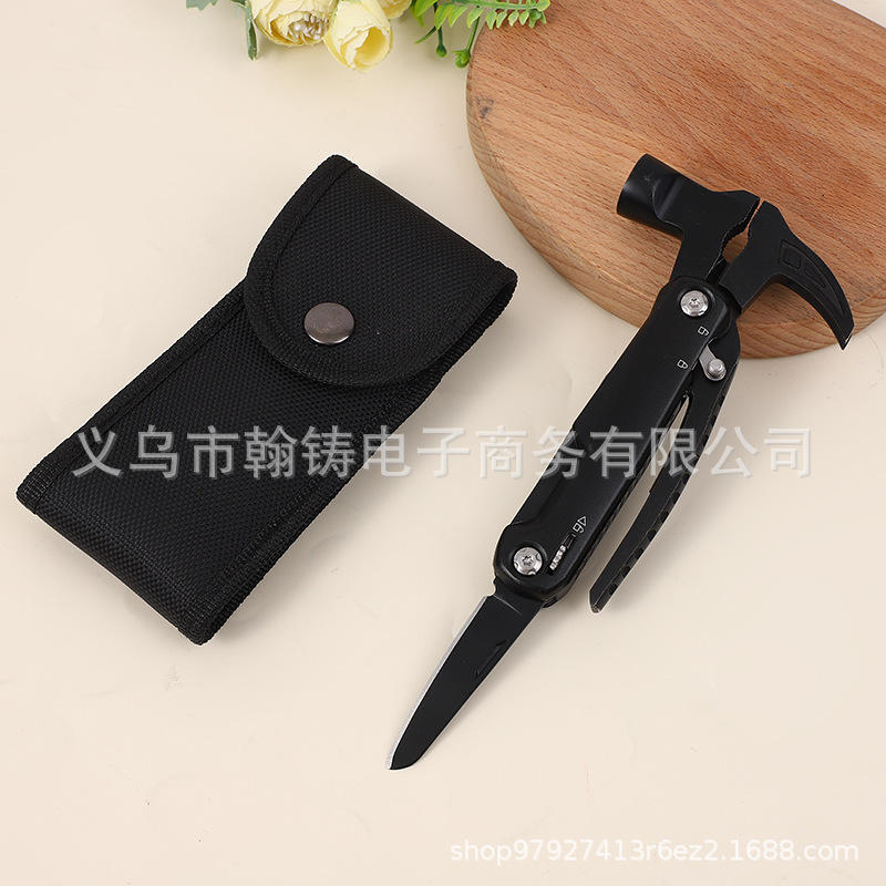 多合一便携轻巧多用工具不锈钢羊角锤户外野营救生钳子多功能锤钳