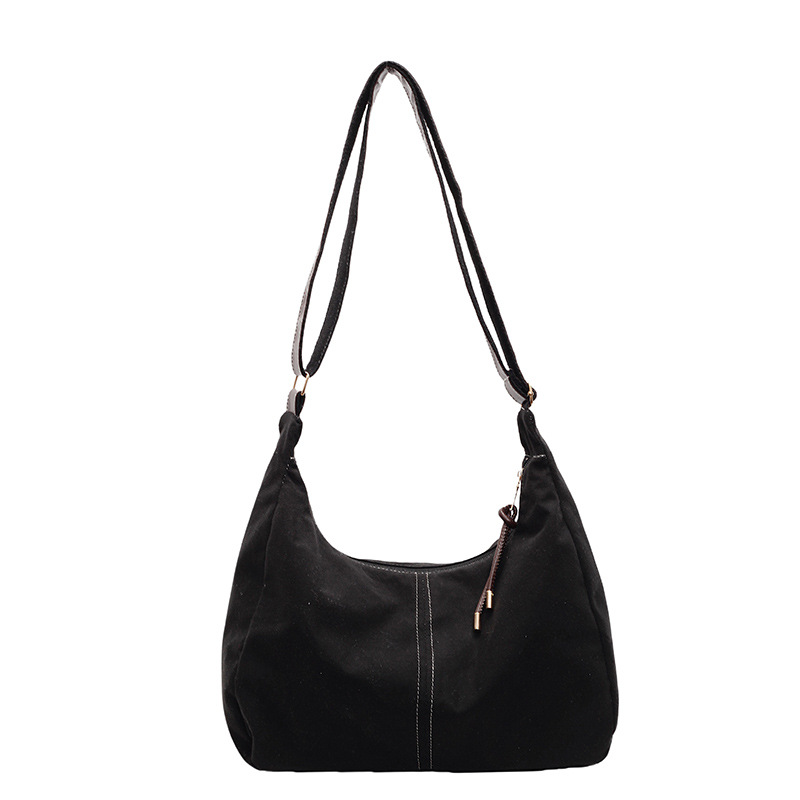 Suelo suave de gamuz de cautiverio 2024 nuevo color sólido de invierno gran capacidad simple de moda bolso de hombro bajo la axila