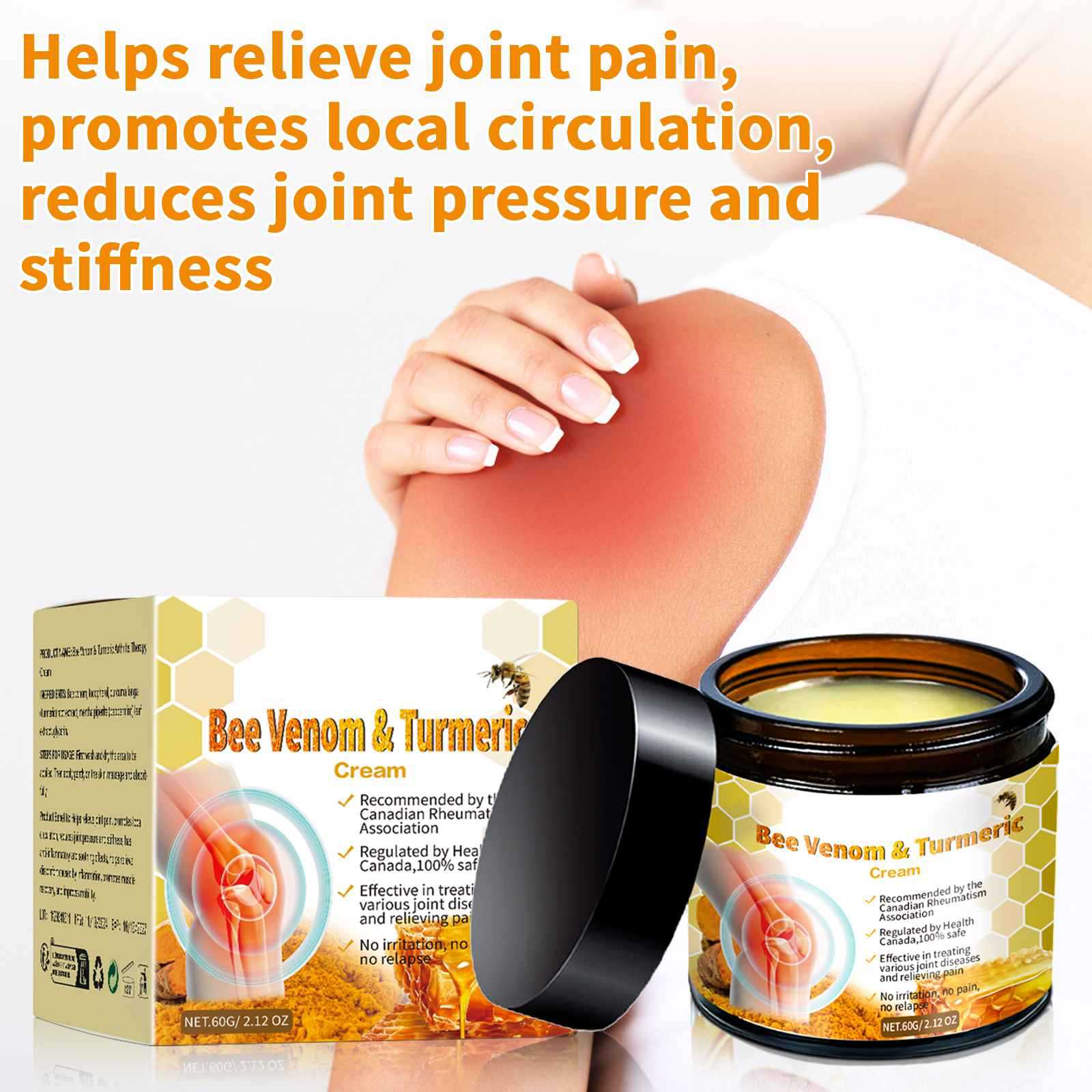 Cross -border new product bee toxic body joint care cream 60g neck back body joint bee toxic external nursing cream 2
