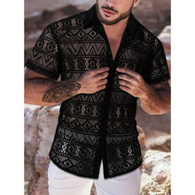 Z 64319 Men's lace loose short shirt ��ʿ��˿�������г���