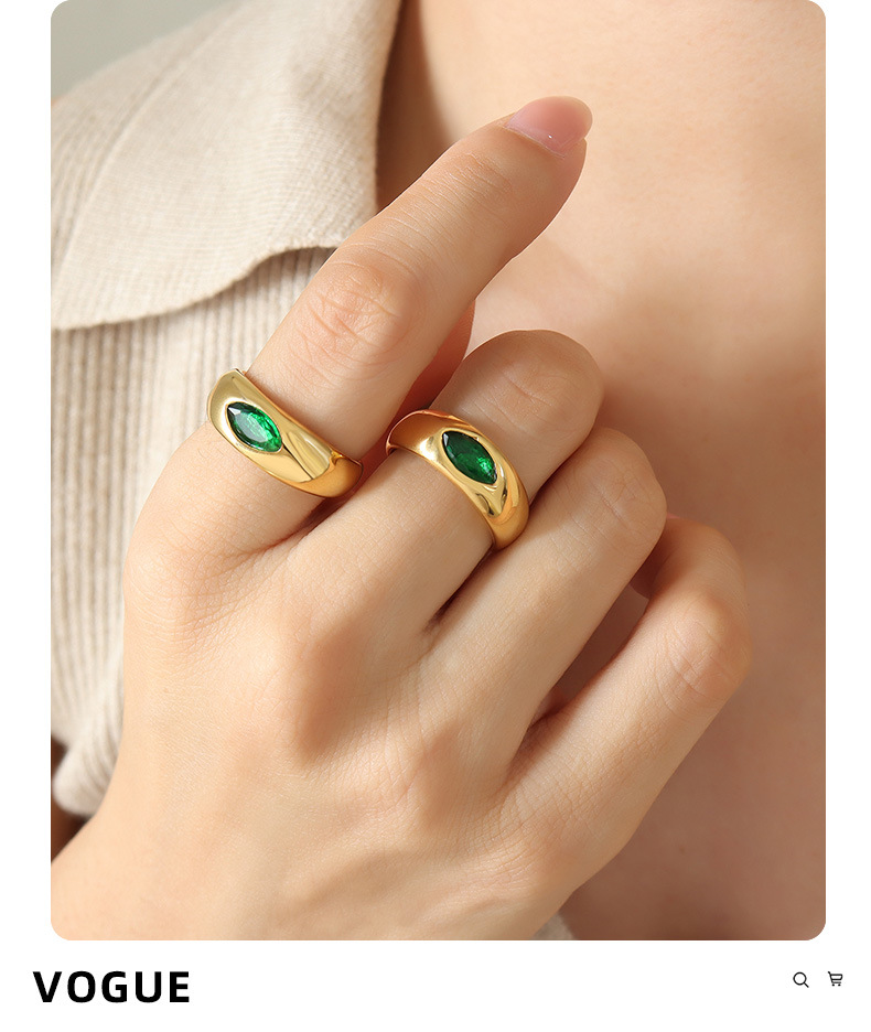 Ethnic Style Geometric Titanium Steel Plating Rings 1 Piece