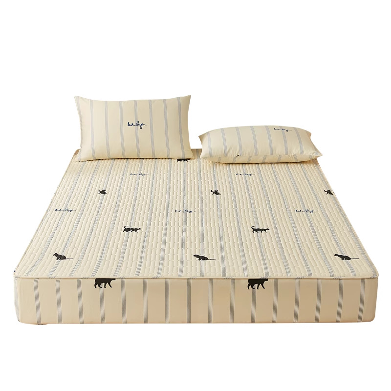 Ropa de cama acolchada algodón puro 100 algodón engrosamiento funda de cama 2023 nuevo otoño e invierno funda de cubierta protectora de colchón sábana a prueba de polvo