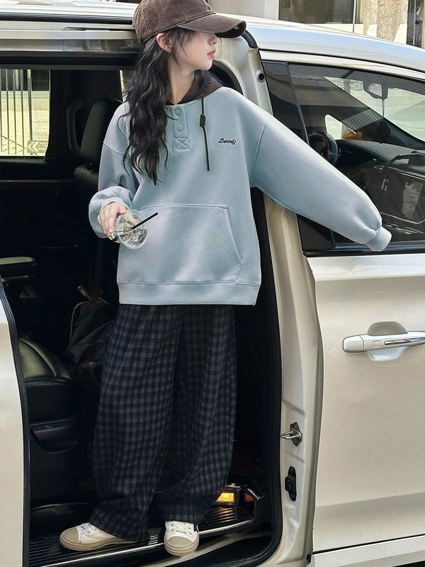 女童卫衣春秋2025新款儿童秋款超好看衣服女大童秋装宽松连帽上衣|undefined