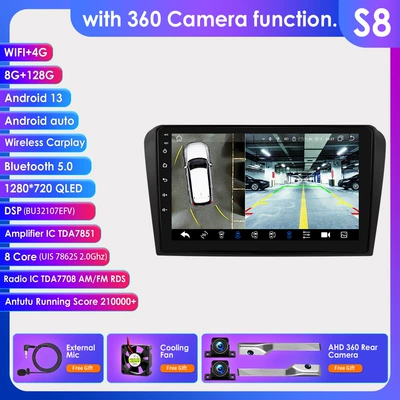 Central Control Navigation System Car | DVD Navigation - with-360-camera-8128g-wifi4g-lte-version-7862-carplay-eight-core-9-inch-for-old-mazda-three-04-09