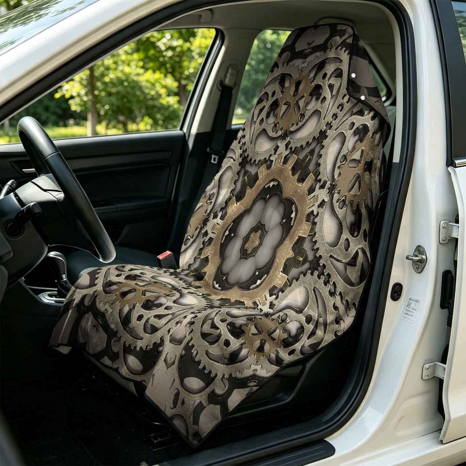 Geometric Bath Towel Car Seat Cover 2-in-1 Microfiber Outdoor Beach Car Dual-Use Universal Seat Cushion