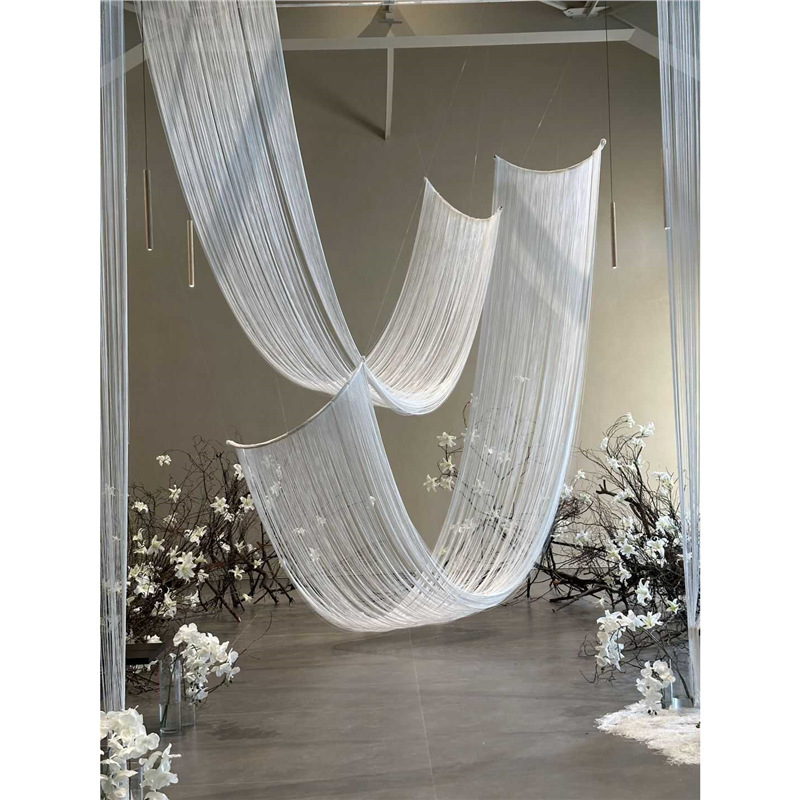 Designer Yarn Modeling Device Shopping Mall Atrium Hanging Line Decorative Curtain Stage Display Hanging Photography Tassel Curtain