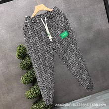 潮男痞帅青年卫裤男2025春季新款时尚个性束脚运动裤修身休闲裤子