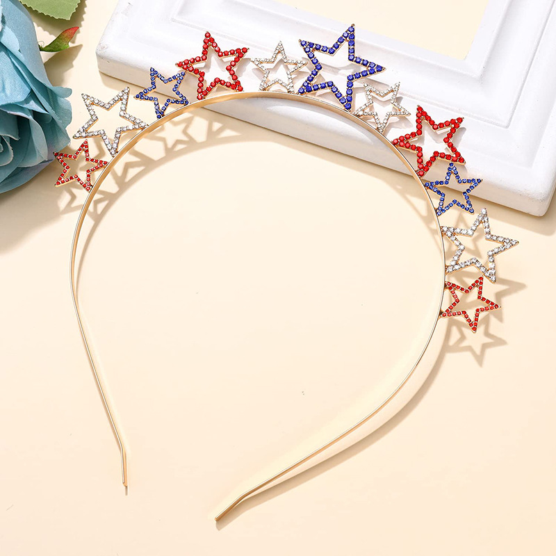 Fashion Star Alloy Inlay Rhinestones Hair Band 1 Piece display picture 2