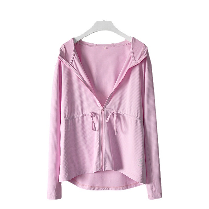 Ropa de protección solar para mujer Youran Banana Bottom Mismo estilo cintura apretada UPF50 + ropa de piel elástica transpirable con cordones dedo hebilla ropa al por mayor