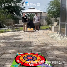 亚马逊跨境新款圆形转盘标靶粘粘球投掷靶户外亲子运动玩具游戏布