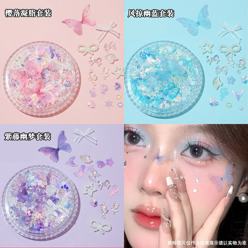 Ready-Made Children's Christmas Stage Makeup Butterfly Face Stickers Decorative Makeup Face Stickers Performance Makeup Nail Art Decorations Ready-Made Children's Christmas Stage Makeup Butterfly Face Stickers Decorative Makeup Face Stickers Performance Makeup Nail Art Decorations