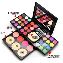網紅39色兒童舞台妝眼影珠光啞光彩妝組合盤表演出化妝品一件代發