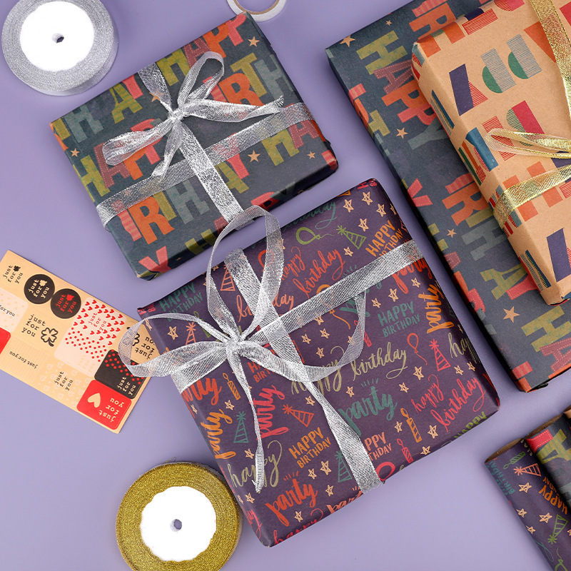 Amazon popular Feliz cumpleaños papel de regalo de la fiesta de cumpleaños del Día de San Valentín papel tapiz de fondo papel de cubierta de libro de papel