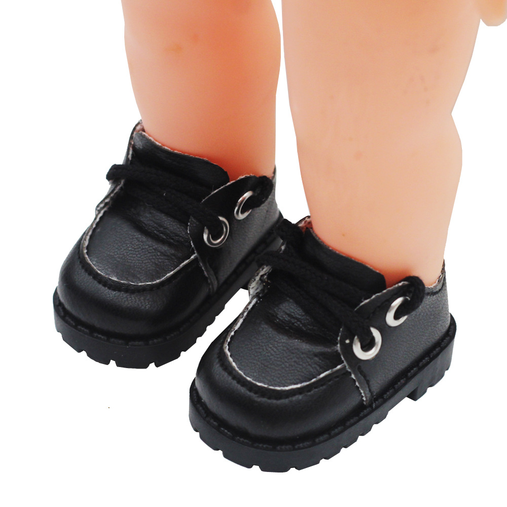 20cm muñeca de algodón EXO muñeca zapatos de juguete Milu zapatos de cuero mocasines estudiante zapatos uniformes 5,5*2,6 cm
