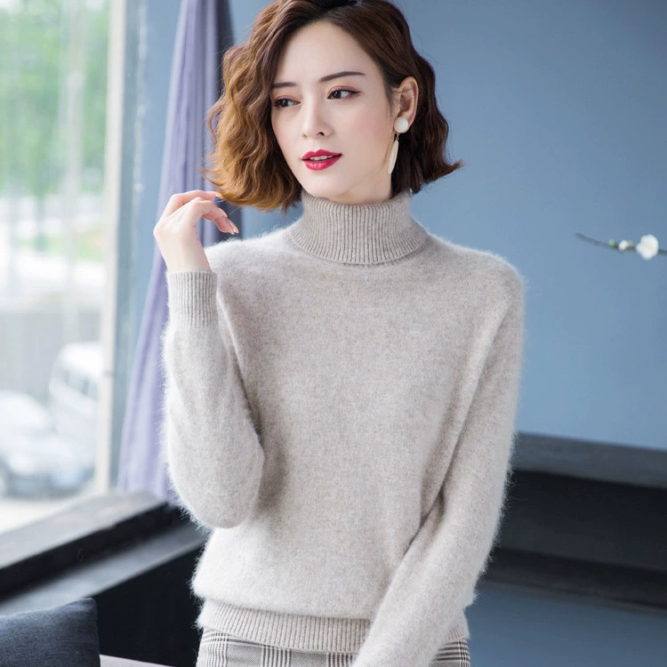 Осенне-зимний свитер-водолазка осень и зима Новый норковый свитер женский плюс размер свободная основа