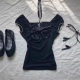 Cross-border European and American Spice Girls Harajuku Women's Short Skirt Retro Street Gothic Fashion Sweet Knot Short Top