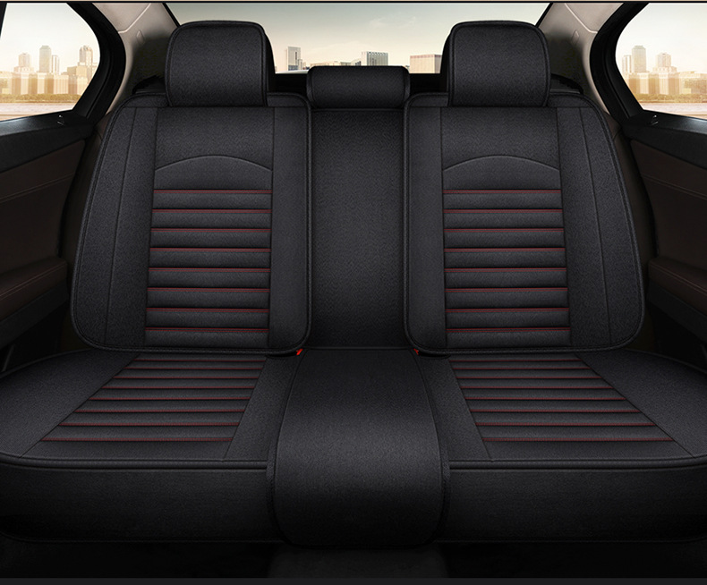 Full-Coverage Car Seat Cover A-01 Linen Cushion All-Season Full Package Cross-Border Exclusive for Wish Amazon Wholesale Dropshipping