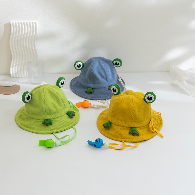 91g Weight Hat Classification Cotton Fabric Type Bucket Hat Hats Type 1 Piece Quantity Daily Occasion Frog Pattern All Seasons Season Children Unisex Gender Patchwork Design Cute Style Children Unisex Cute Frog Patchwork Bucket Hat 1