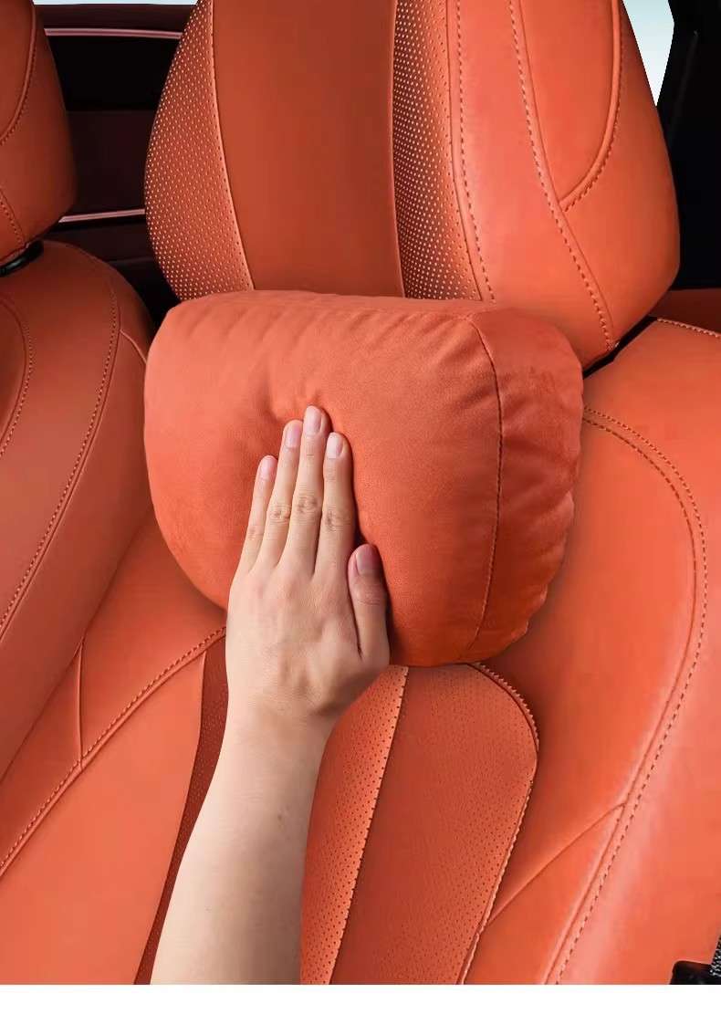 Suitable for Shangjie H5 Suede Headrest, Neck Pillow, Seat Cervical Pillow, Soft and Comfortable Car Cushion