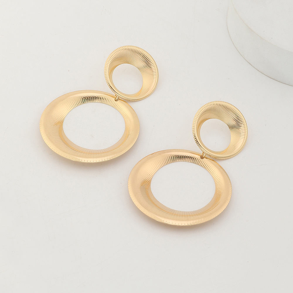 Statement Hollow Solid Color Geometric Earrings Accessories
