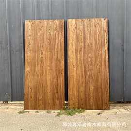 老榆木实木大板桌面茶桌茶台板实木飘窗大板自然纹理原木书桌板
