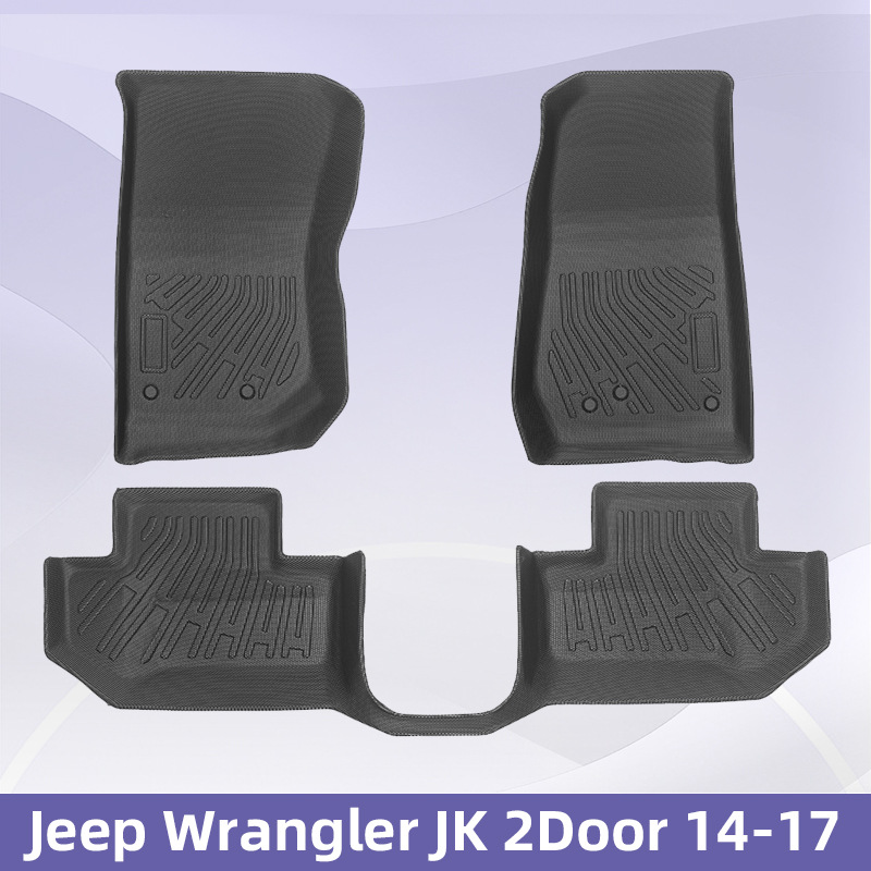 Aplicable a Jeep Wrangler jK 2Door2014 - 2017 almohadilla de pie TPE 3D para todo clima