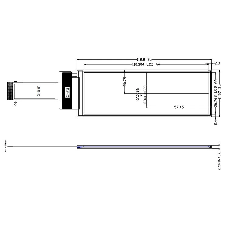 2.1‑дюймовый цветной TFT LCD дисплей 480×480, LCD модуль с интерфейсом MIPI