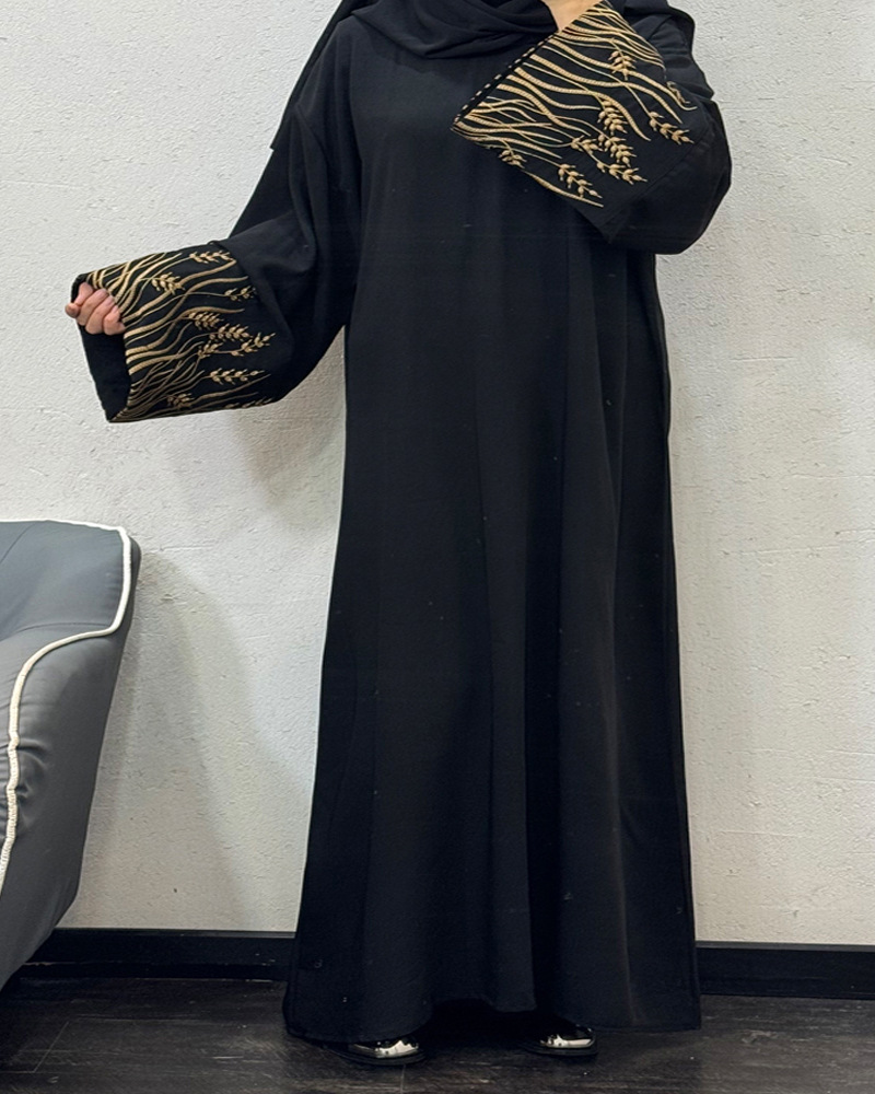F430 Foreign Trade Cross-border E-commerce Dubai Arab Embroidered Robe Fashion Long Dress In Stock_ecoleips.com