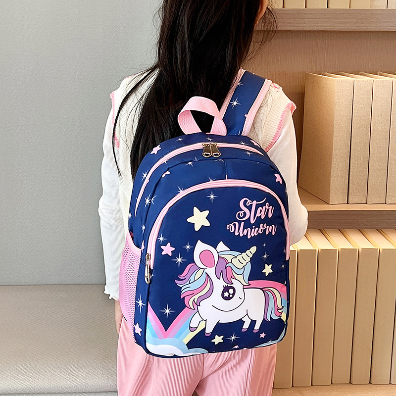 Kindergarten schoolbag niñas pequeña clase media unicornio dibujos animados ligero transpirable unicornio niños mochila transfronteriza espalda