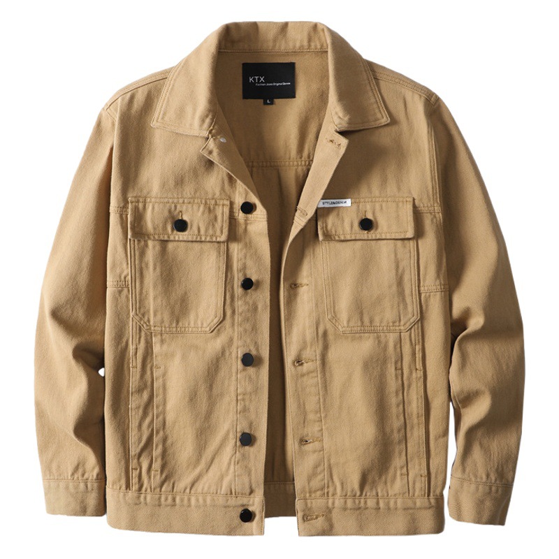 LKTM ropa de hombre # Denim abrigo de los hombres 2023 otoño e invierno nuevo estilo coreano de moda slim fit todo partido estiramiento chaqueta casual