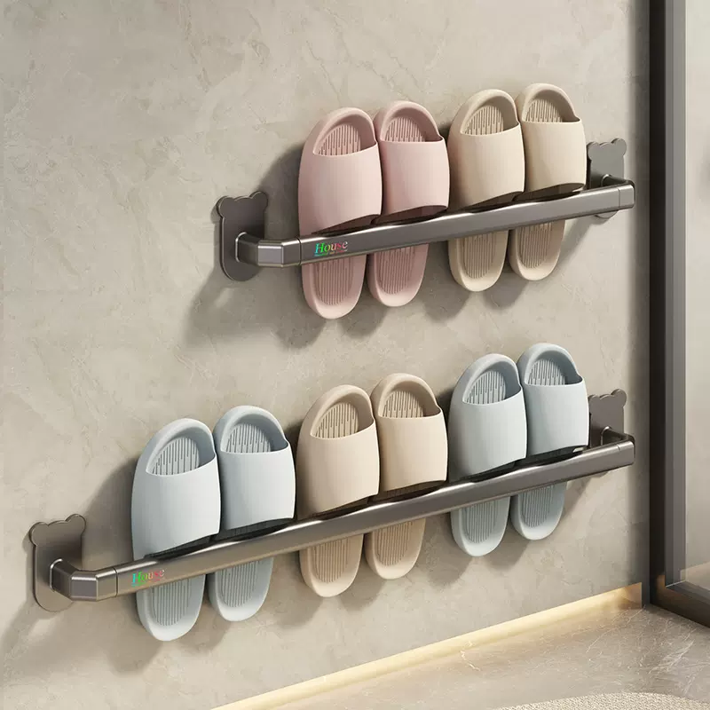 定制浴室置物架免打孔拖鞋架收纳架鞋架壁挂家用挂架卫生间墙架子