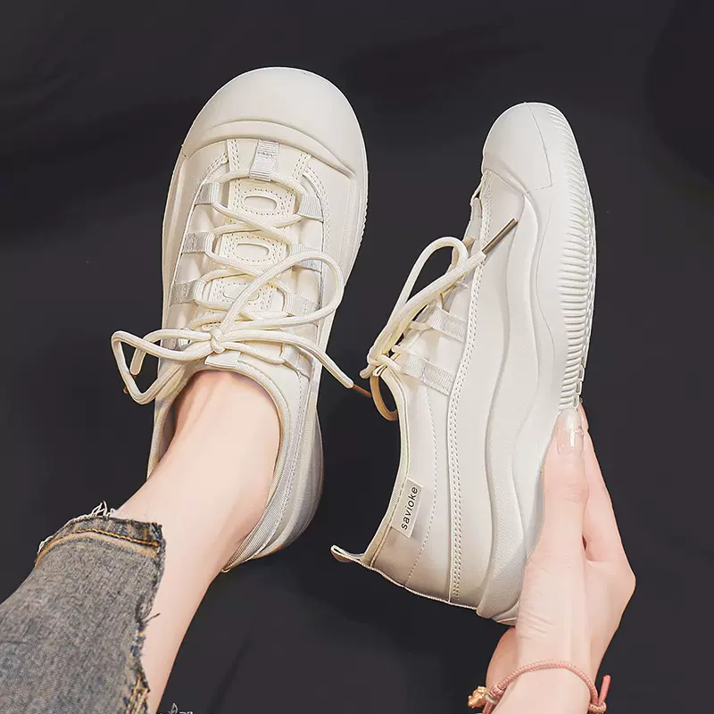 小白鞋女跑步单鞋2024春季学生健步鞋舒适网红百搭休闲鞋女P802