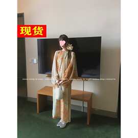MONA 新中式氛围感气质印花设计 超仙连衣裙小个子 2025夏季新款