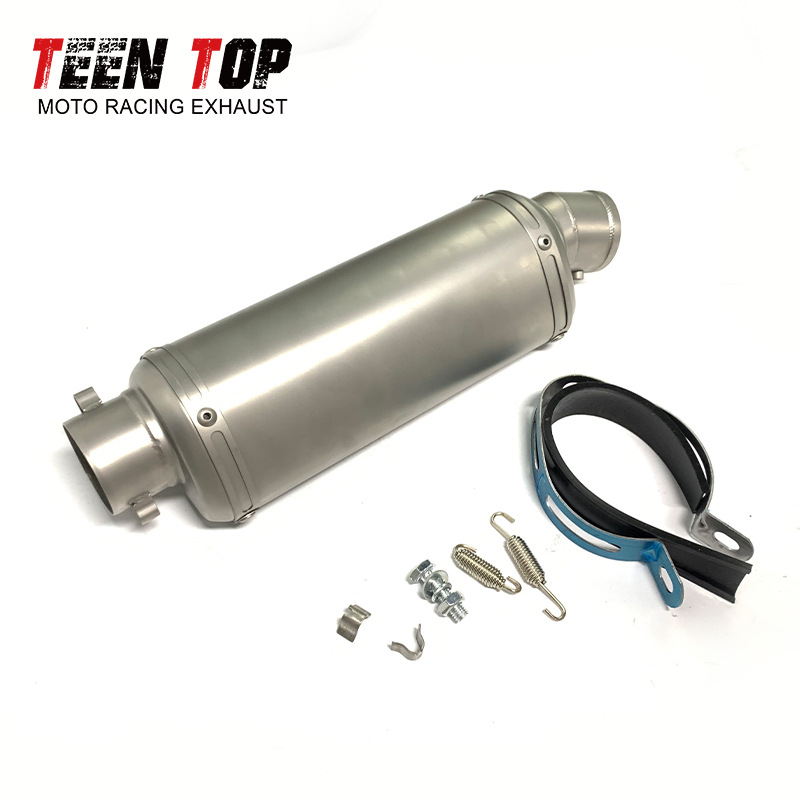 Motorcycle modified exhaust Yongyuan MT07 ER6N 502C Jicun triangle Scorpio modified exhaust pipe muffler
