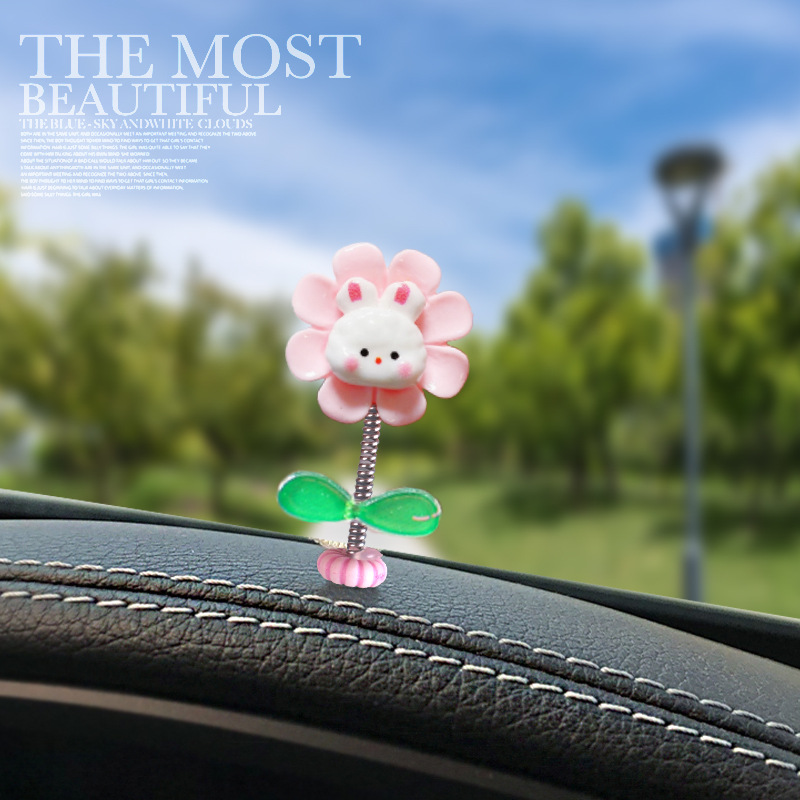 [Lista de cosas buenas de Douyin] Adornos de automóviles sacudiendo la cabeza, flores pequeñas, sol, lindos animales de dibujos animados, decoraciones de automóviles, automóviles