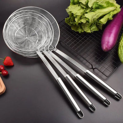 Stainless steel wire Leaky spoon Colander Net leakage Size household kitchen Oil spoon Laomian Spicy Hot Pot Spoon oil filter