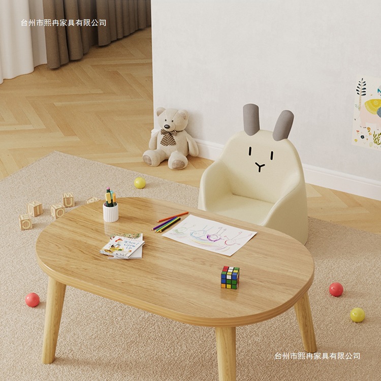 Children's Study Table Round Peanut Table Kindergarten Eating Early Education Sitting Bedroom Simple Home Toy Desk