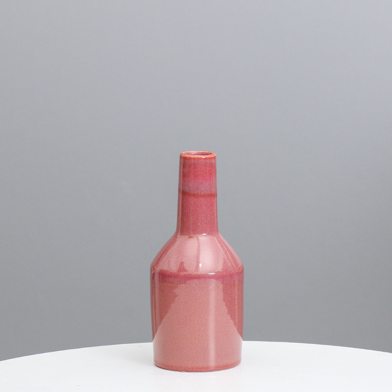 Cerámica moderna casa mediterránea florero flor decoración salón simulación falsa flor decoración creativa simple decoración al por mayor