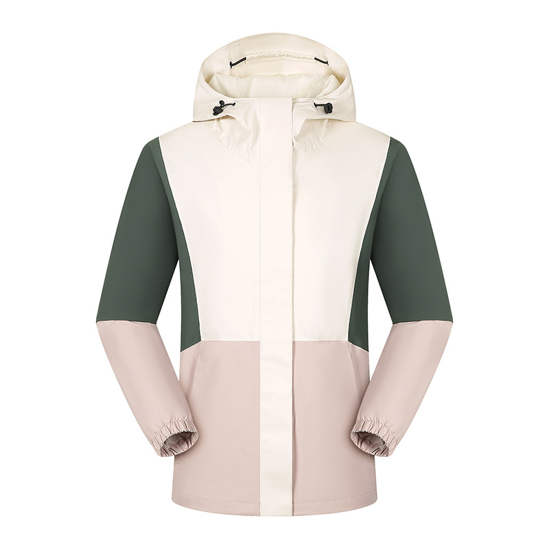 Marca de marea transfronteriza empalme color a prueba de viento impermeable chaqueta suelta de cuello de hombre chaqueta de trabajo chaqueta logo personalizado