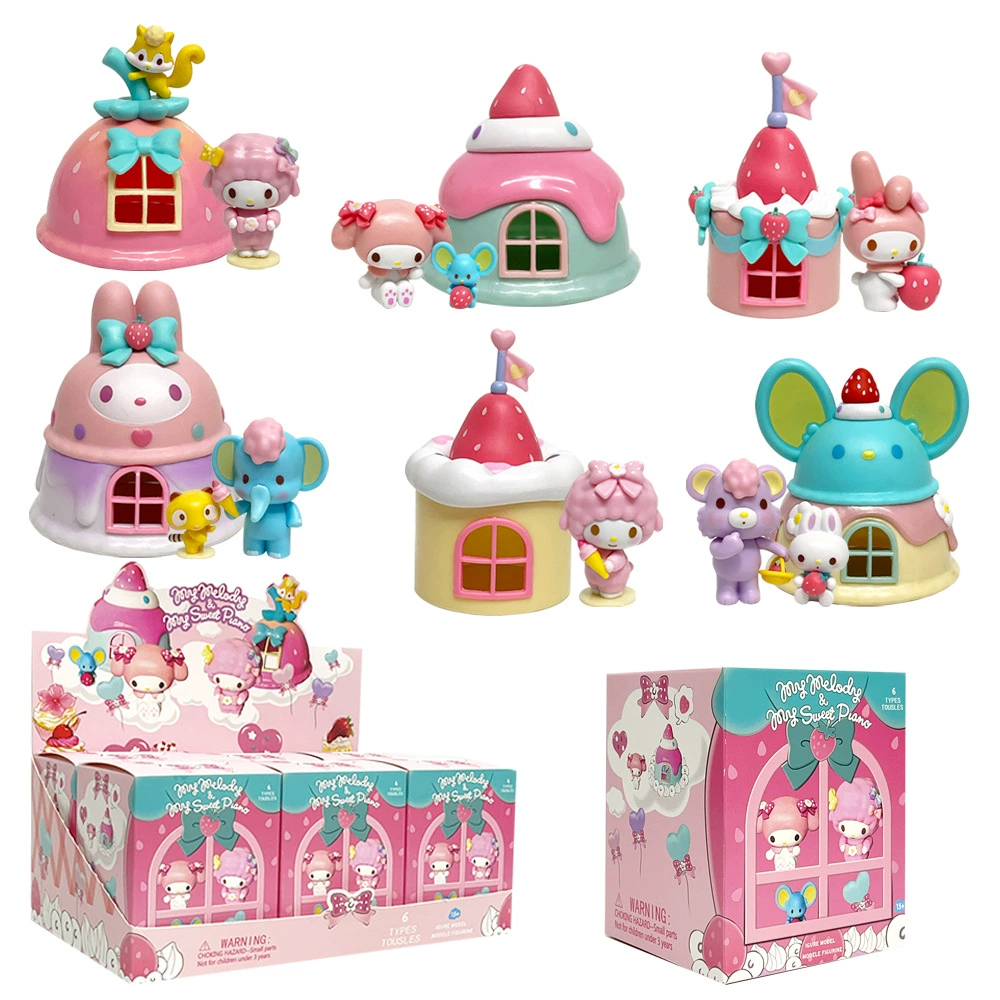 Sanrio, семейная милая минифигура на столе, подарок на день рождения