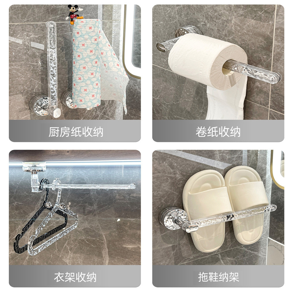 Toallero de ventosa fuerte Toalla de baño sin perforación Toalla de baño Gancho de pared Toalla de baño Soporte de poste colgante image 5