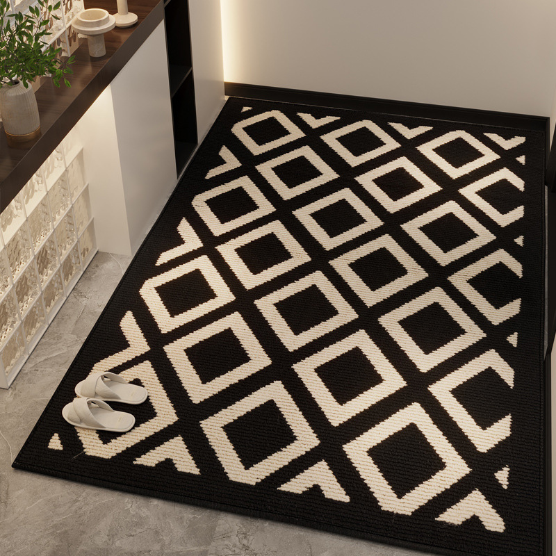Alfombra de piso de entrada de alta calidad, alfombra de piso de entrada de lujo ligera, alfombra de polipropileno sin lavado, alfombra transfronteriza.